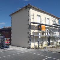 Pendant : peinture sur façade